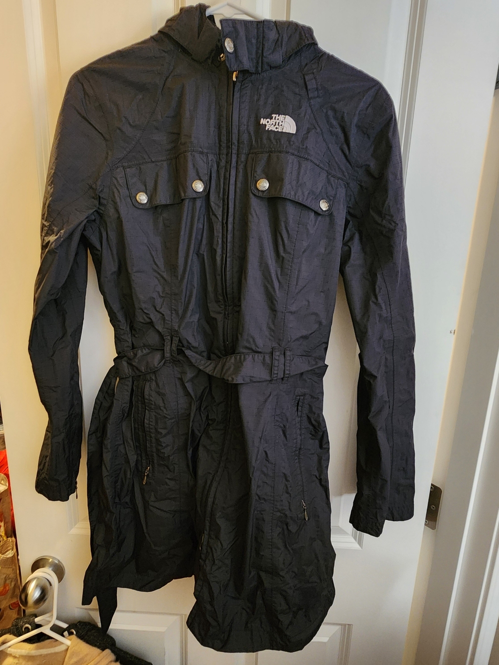 The North Face Women's Black Lightweight Hooded Trench Coat